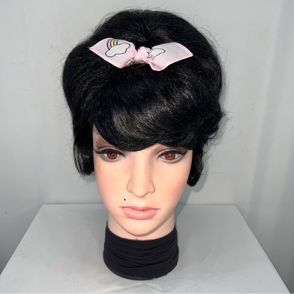 Pink Unicorn and Rainbow Cloud Bandana Knotted Hair Bow - Picture 2 of 11